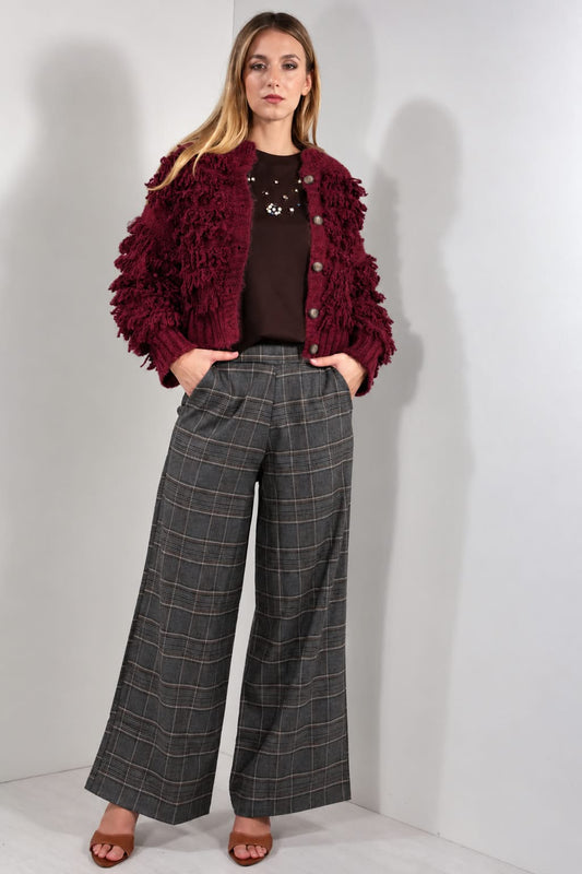 Cardigan Bomber con Frange