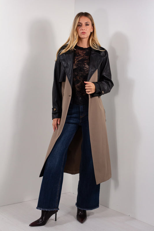 Trench+ecopelle Bicolore