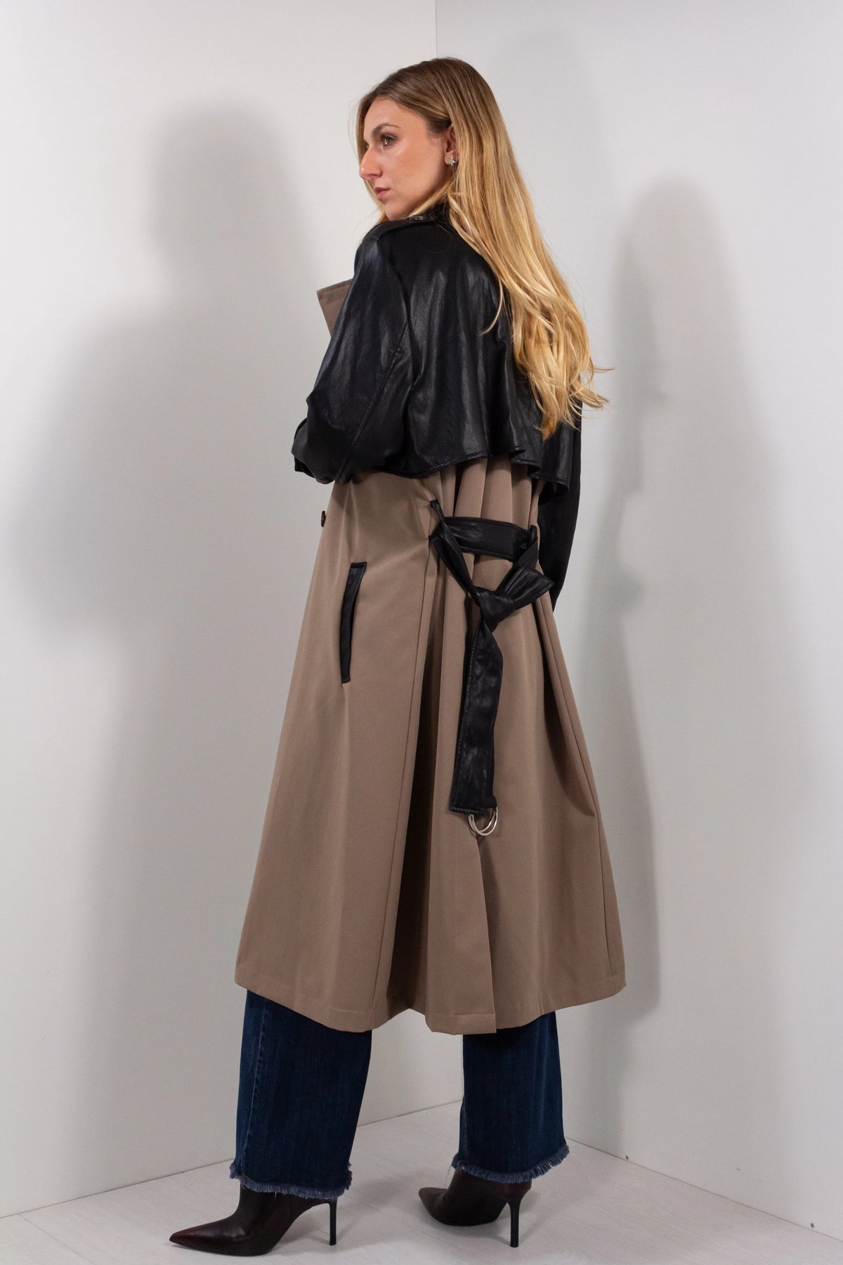 Trench+ecopelle Bicolore